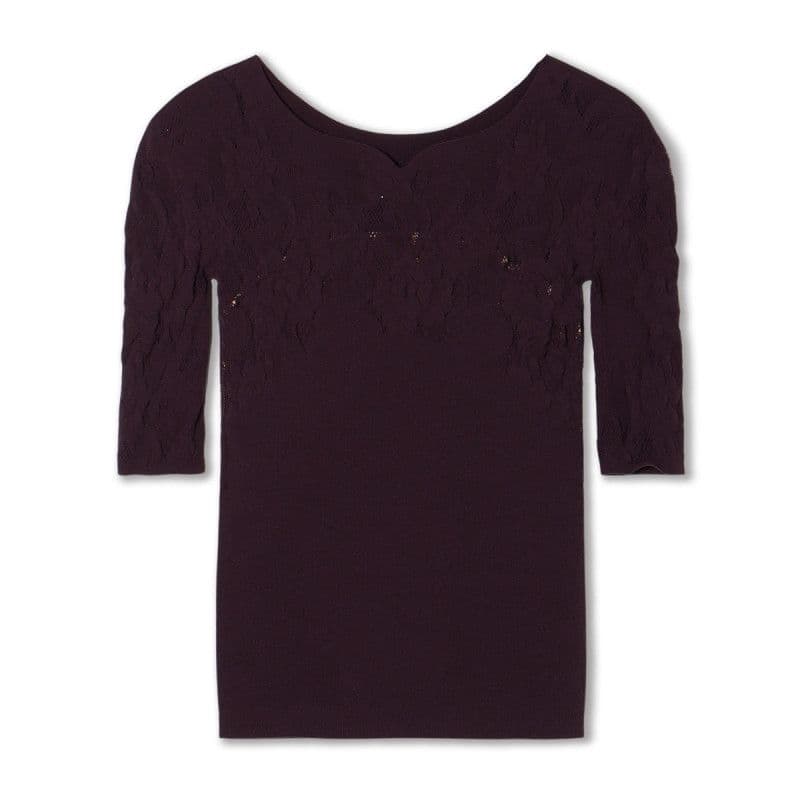 チャコット　ノーソーイングニット　カップ付き　バレリーナネック