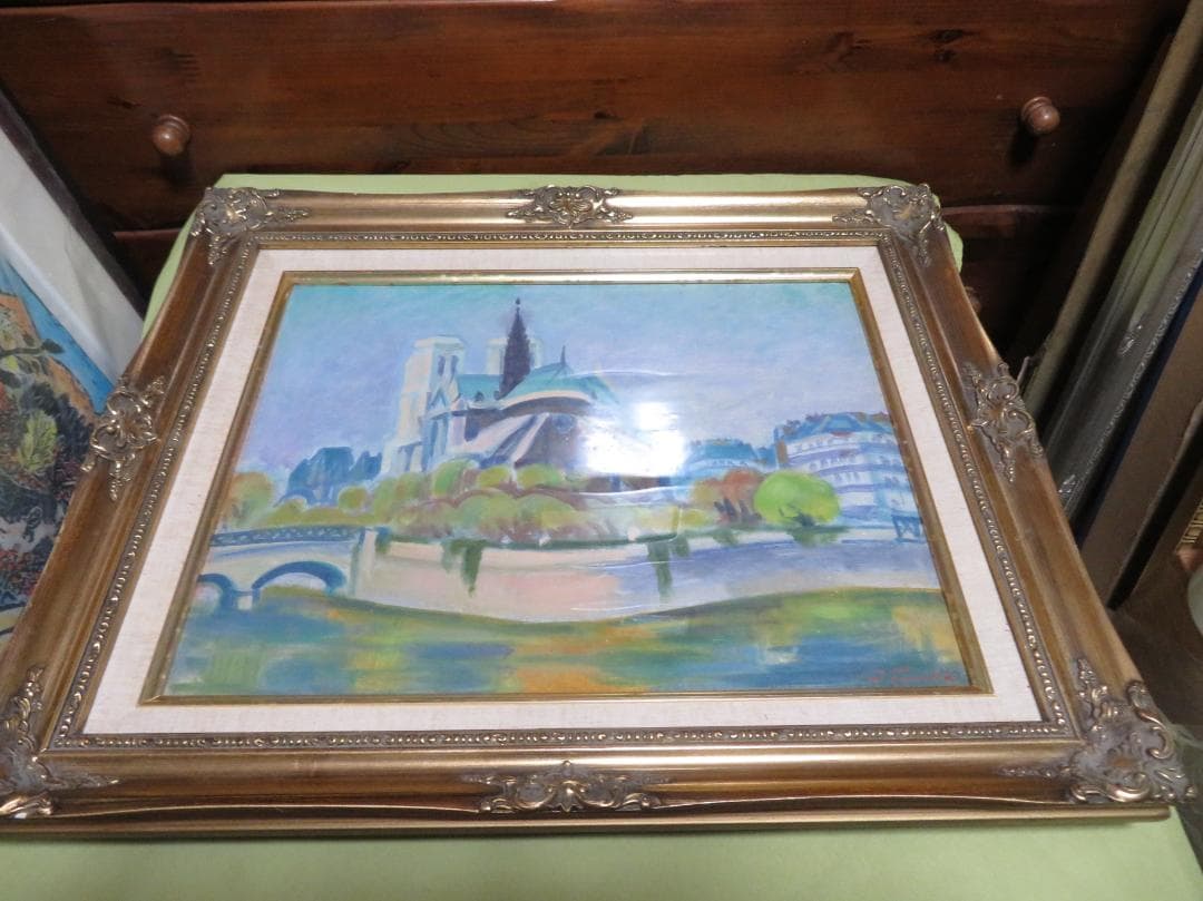 田中繁吉　「ノートルダム」　油彩F6号　創元会理事長 　日展参与