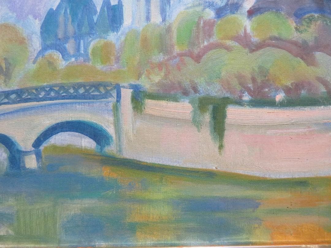 田中繁吉　「ノートルダム」　油彩F6号　創元会理事長 　日展参与