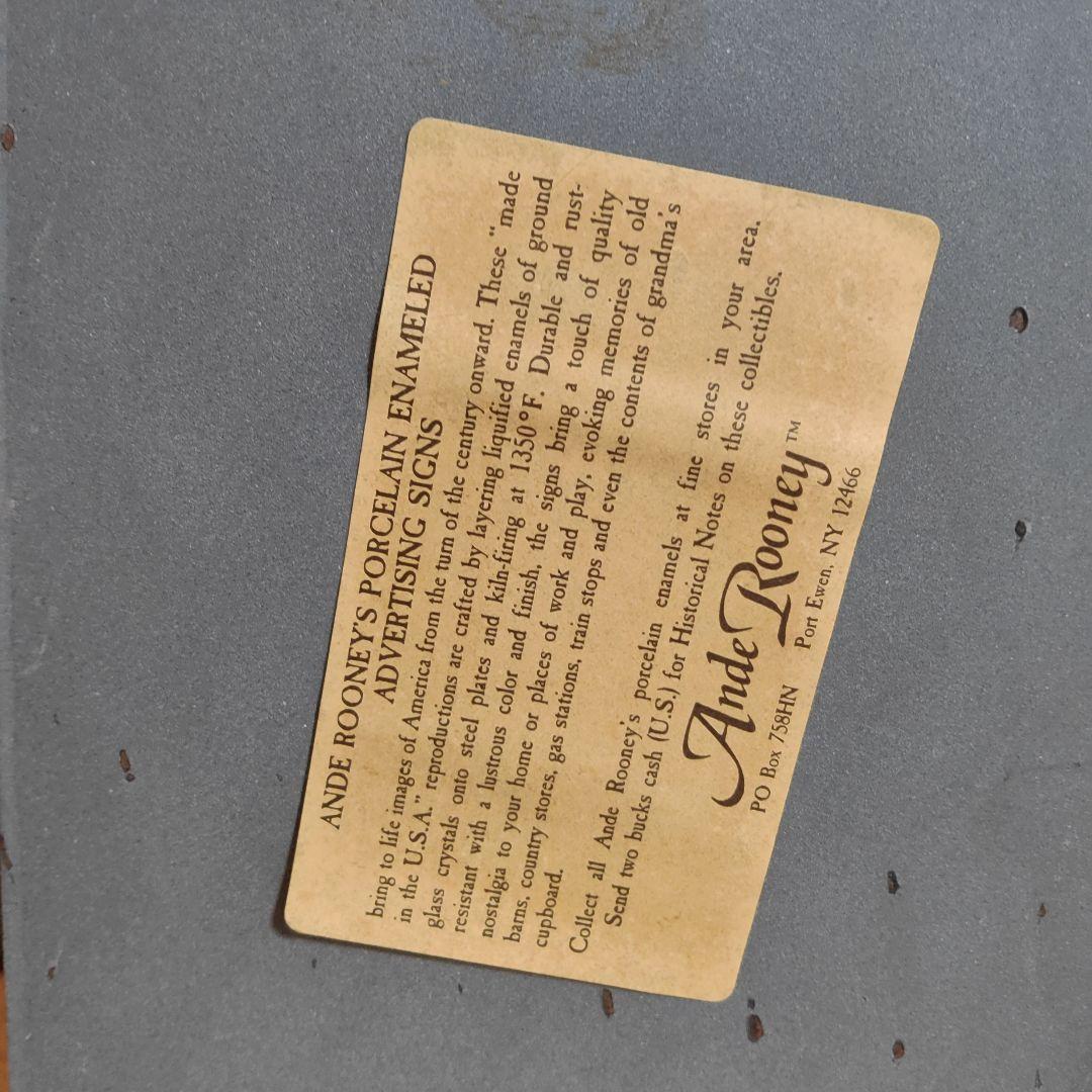 ホーロー看板 アンドルーニー アメリカ ビンテージ アンティーク アメリカン雑貨