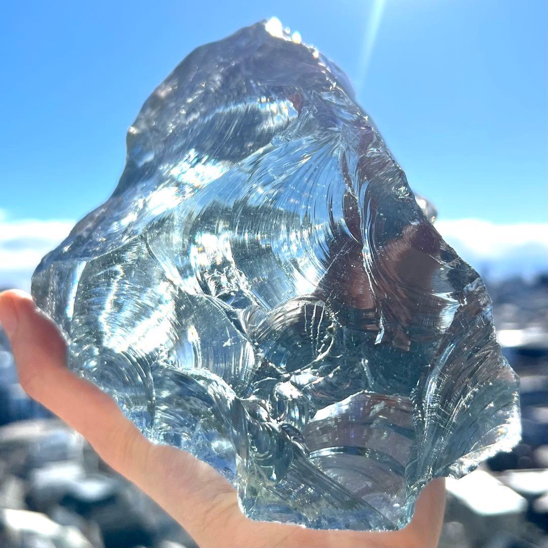 売約済み✨美特大✨純正シエラネバダ産初期 アンダラクリスタル ✨アヴァロンブルー