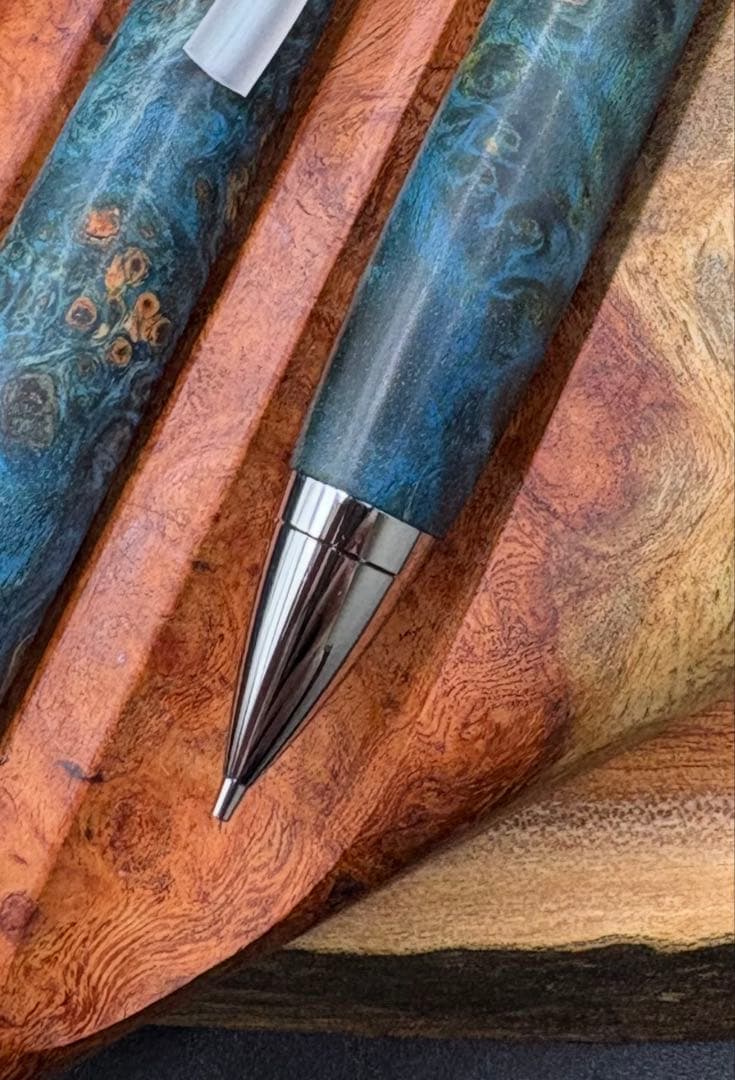 522極上　屋久杉　金蘭杢　木軸シャーペン　ボールペン