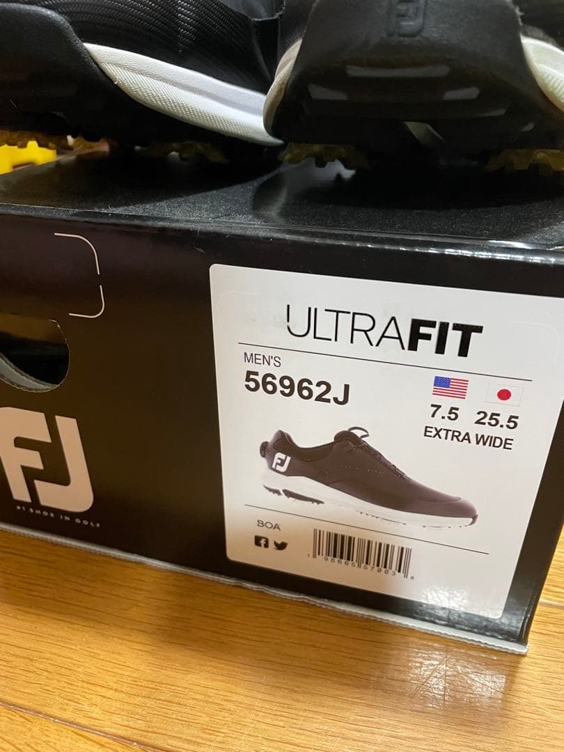 FootJoy Ultrafit BOAブラック ゴルフシューズ
