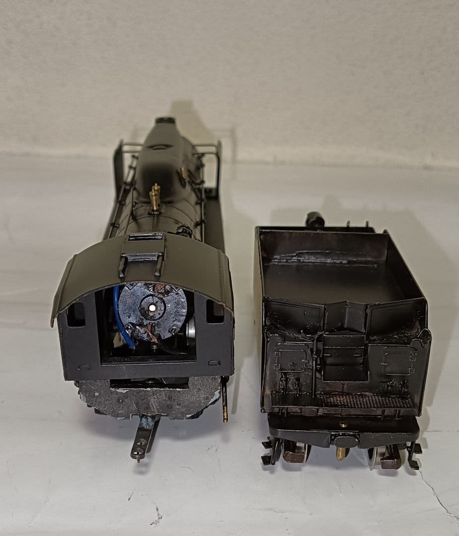 HOゲージ 天賞堂 アダチ Ｄ51半流蒸気機関車、カンモーター、メンテナンス済