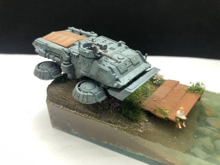 森の湖　ガンダム  ジオラマ ホバートラック塗装済完成品
