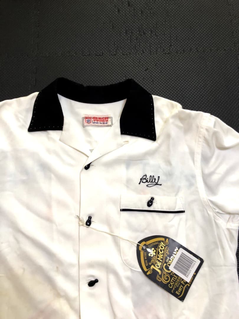 未使用品リアル マッコイズ豪華★スカジャン総刺繍★襟ハンド★ボーリングシャツ★M