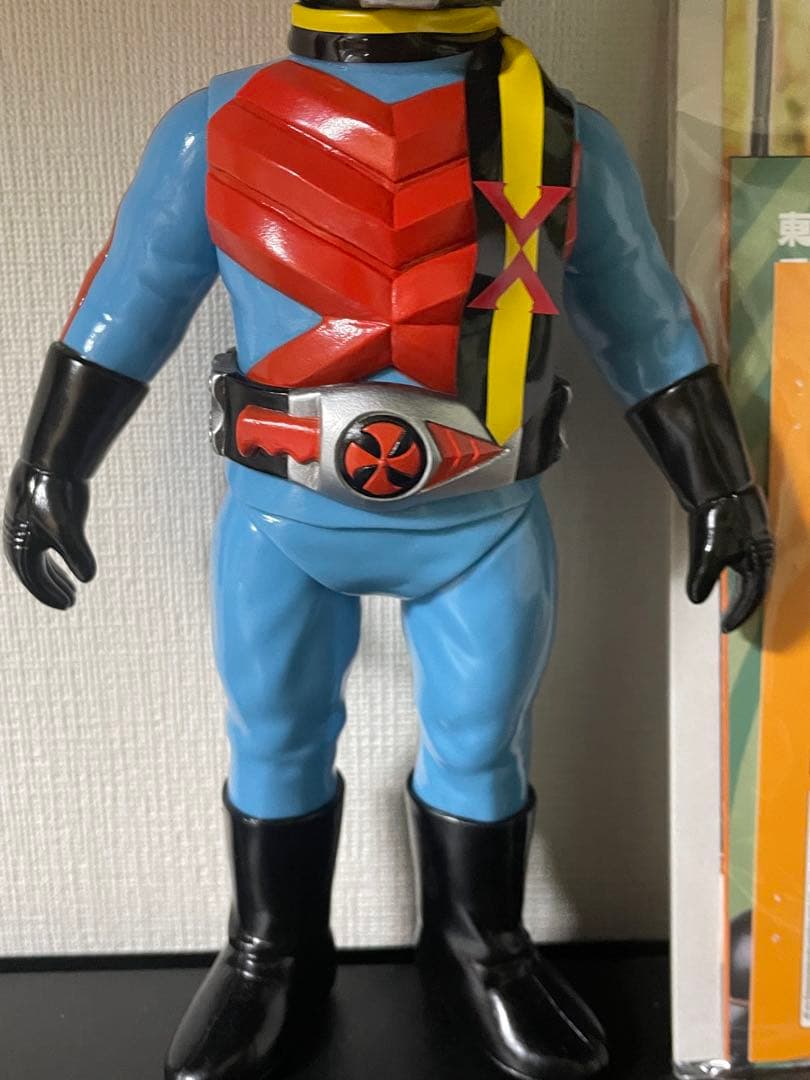 仮面ライダーX 新色 メディコムトイ ソフビ 面取れ マスク取れ フィギュア