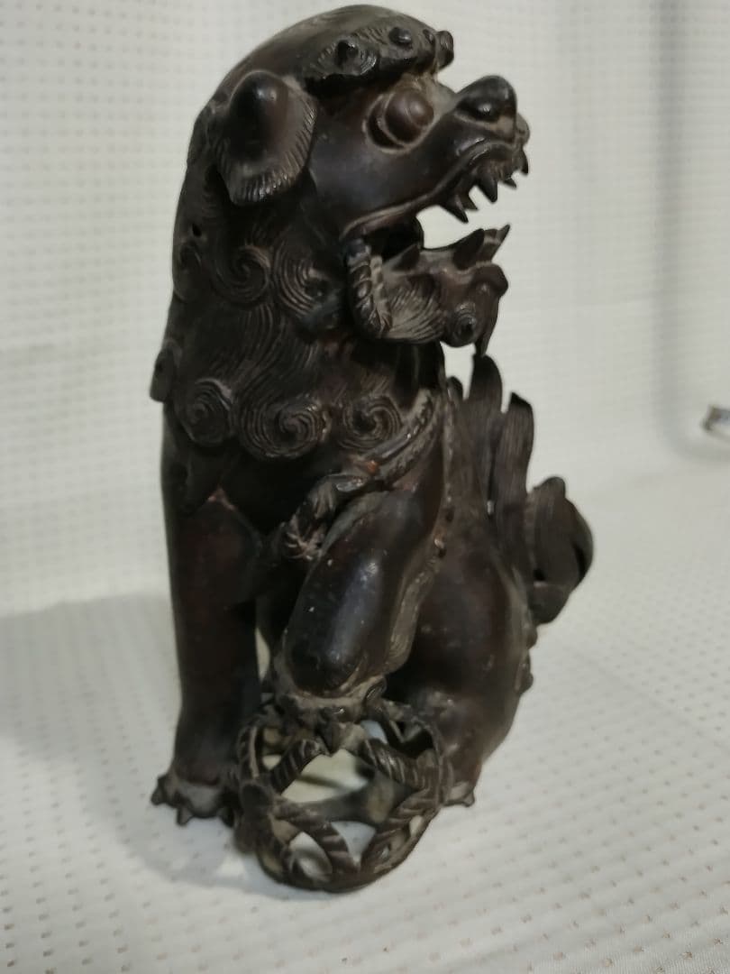 金属製 獅子像 アンティーク　明治？