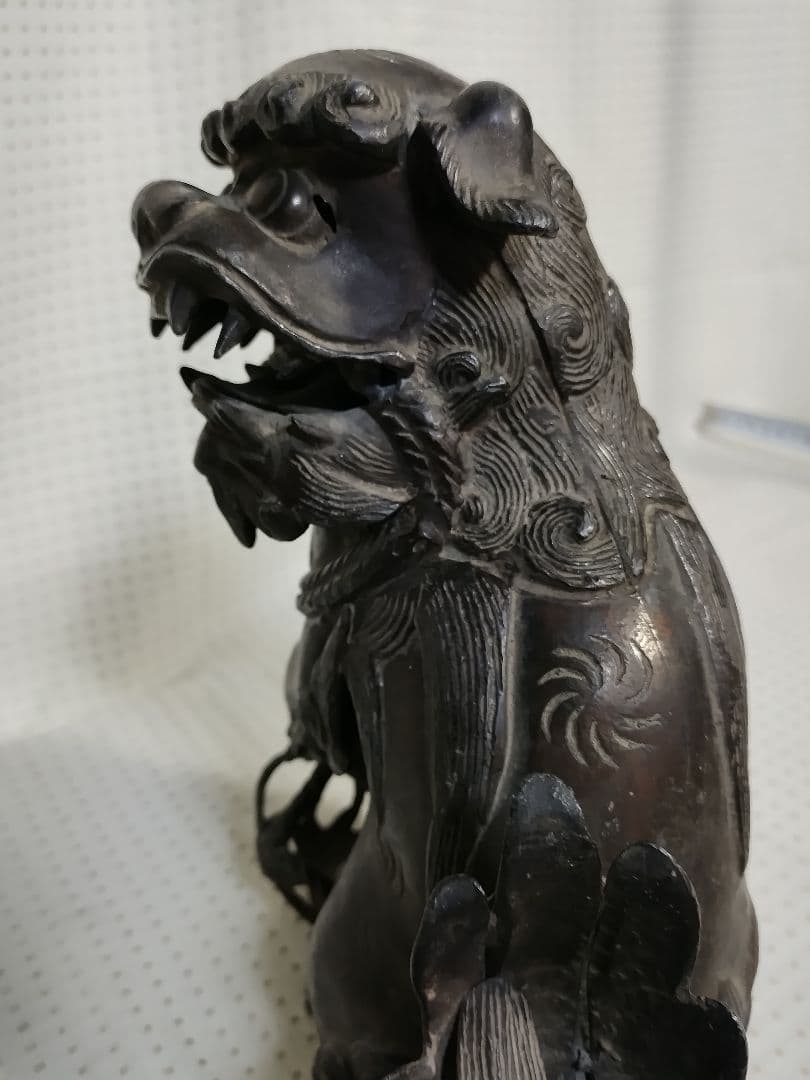 金属製 獅子像 アンティーク　明治？