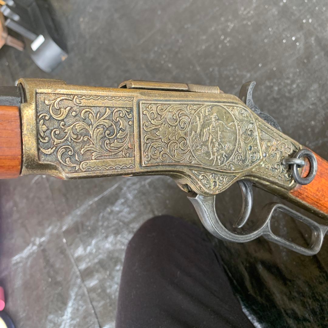 デニックス社 ウィンチェスター ゴールド 彫刻 M73 スペイン 装飾銃