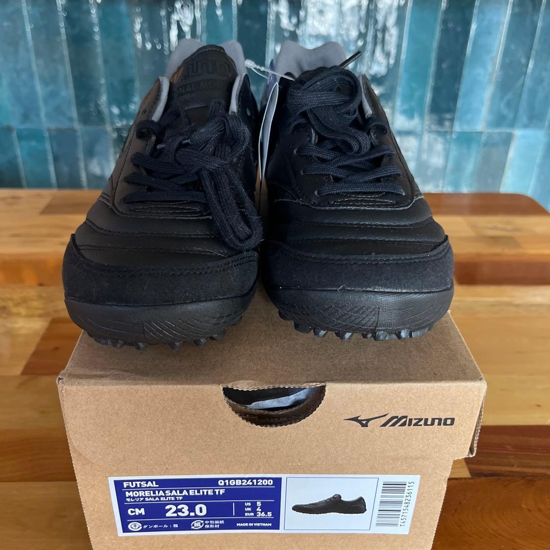 ミズノ モレリアサラ エリート TF フットサルシューズ 黒 23.0センチ