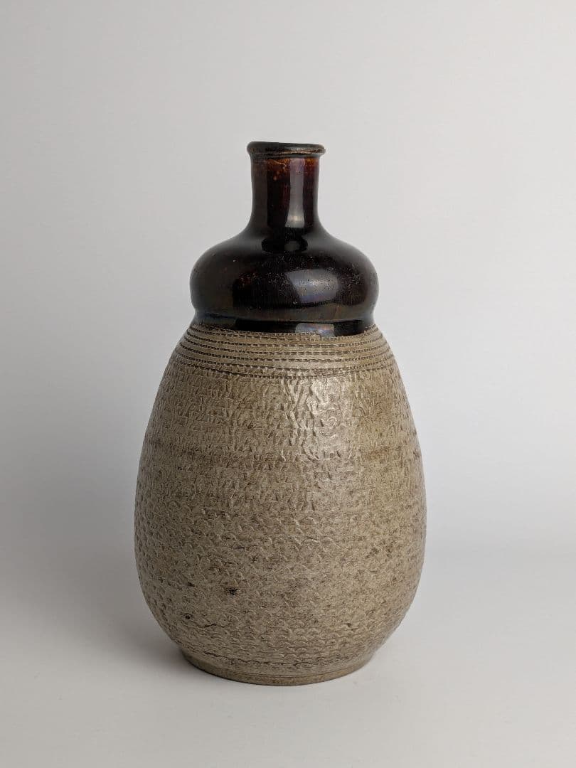 美濃　掛分鎧手徳利　18〜19世紀初　江戸時代　　酒器　花入　花器