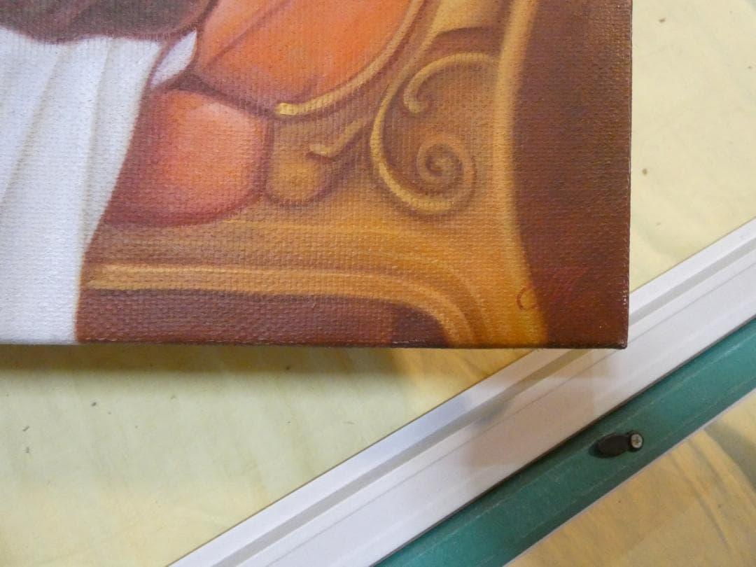 油絵　額付き　森本草介 　M10 【　横卧裸婦　】手描き　肉筆