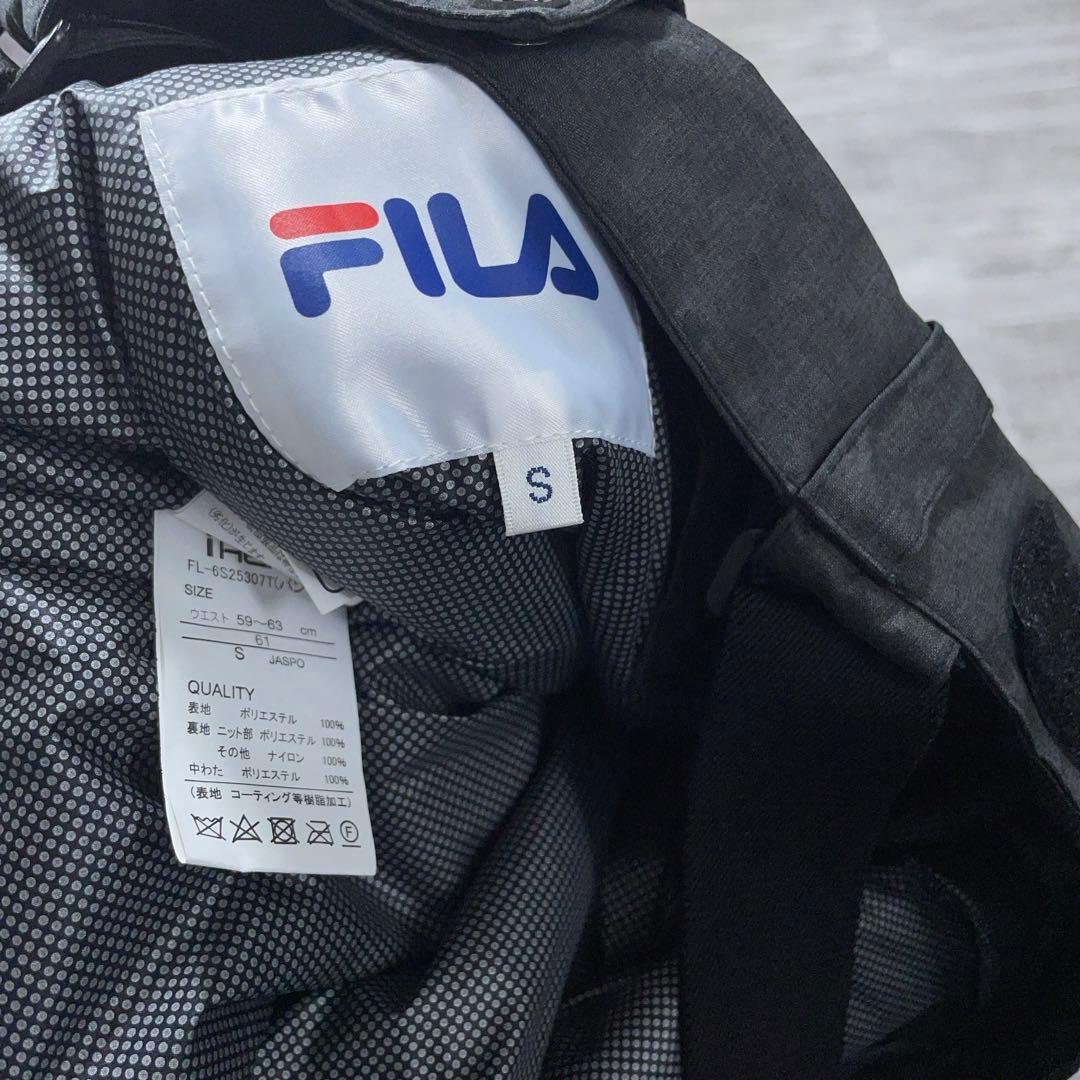 美品☆ FILA フィラ スキーウェア 上下セット レディースS グレー ファー