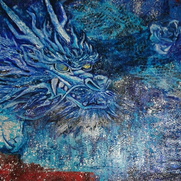 油絵 絵画 (青龍)