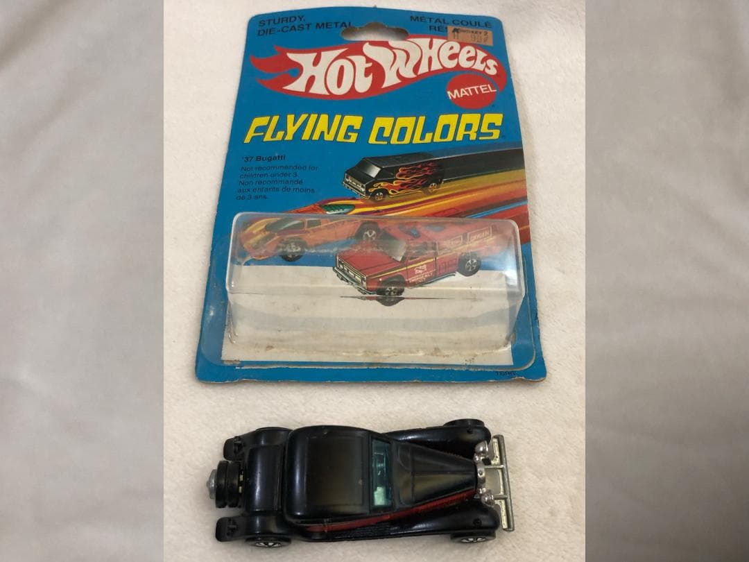 当時物・激レア】ホットウィール '37 Bugatti 輸出用台紙（豪州流通品）