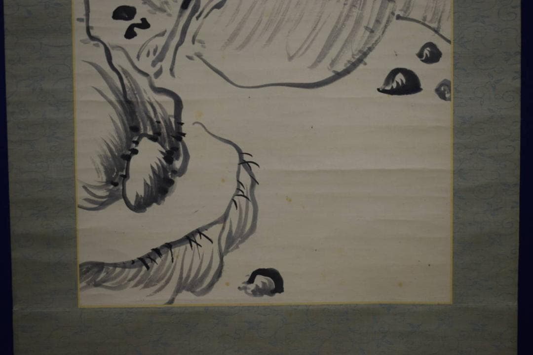 真作/岡田米山人/山水図/布袋屋掛軸HG-635