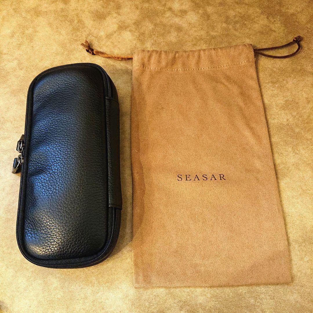 SEASAR OctFoldペンケース エンボスレザー ブラック
