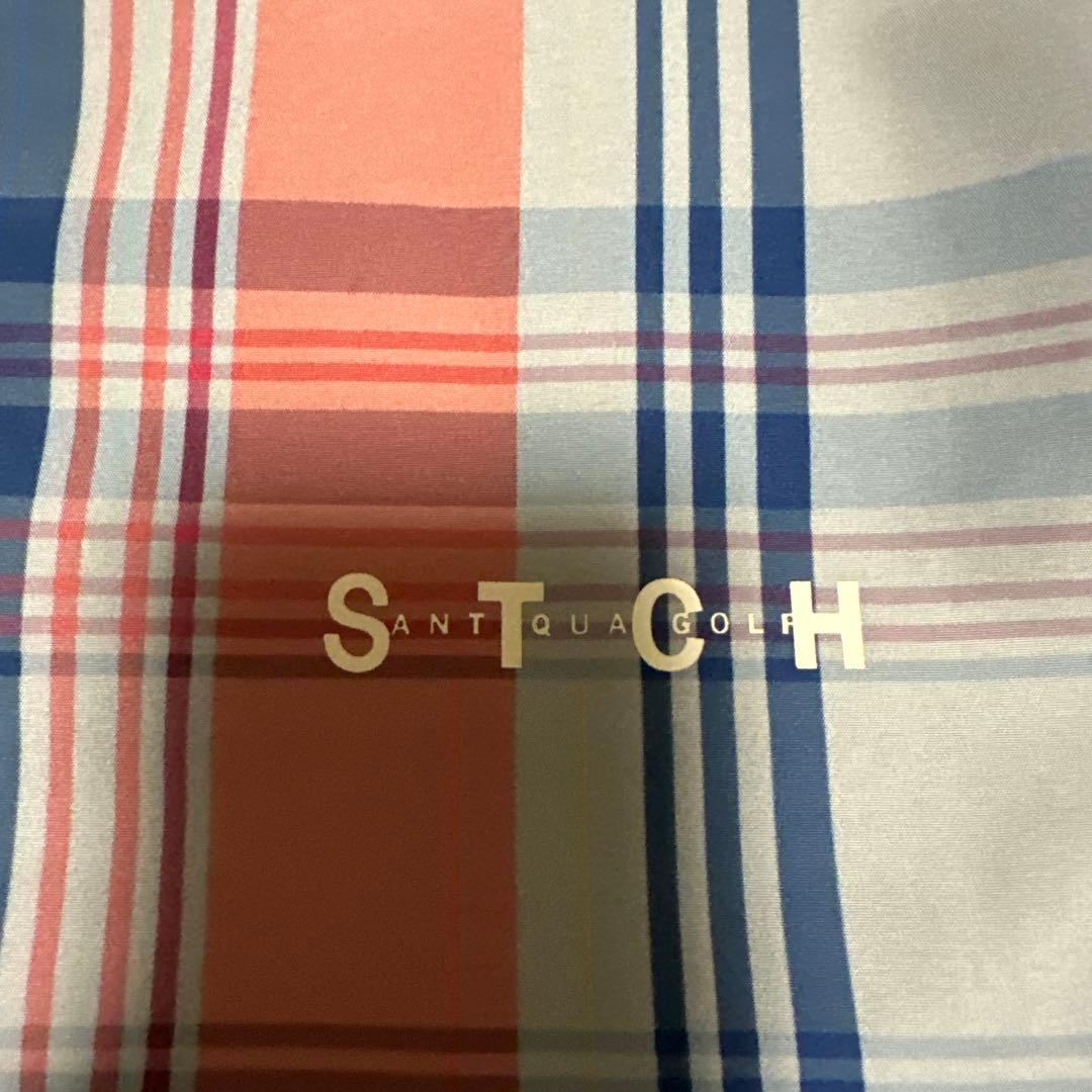 美品ANTIQUAGOLF×STCHcheck logo vestゴルフベスト