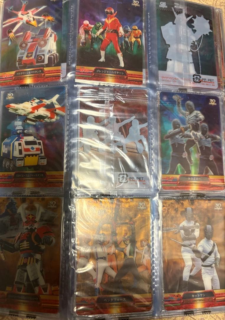 スーパー戦隊30周年アニバーサリーカード　透明袋未開封　１４２枚セット