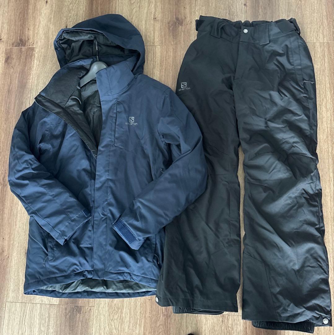 SALOMON サロモン　スキーウェア　スノボ　上下セット　Sサイズ　ネイビー
