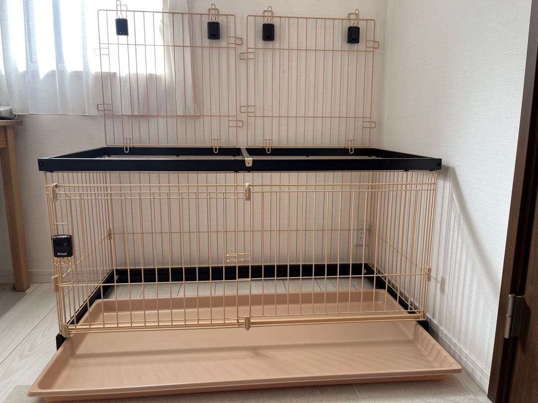 【美品】リッチェルコジマ犬用ケージ120-60（サークル屋根付き）