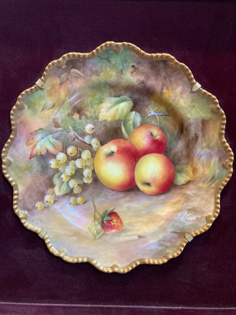 ロイヤルウースター果実文額皿