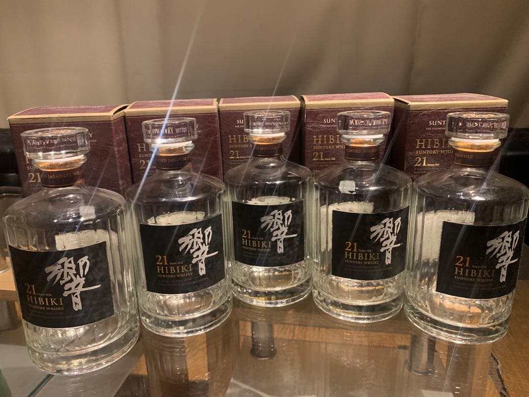 【空瓶】Hibiki 21年 ウイスキー 5本セット
