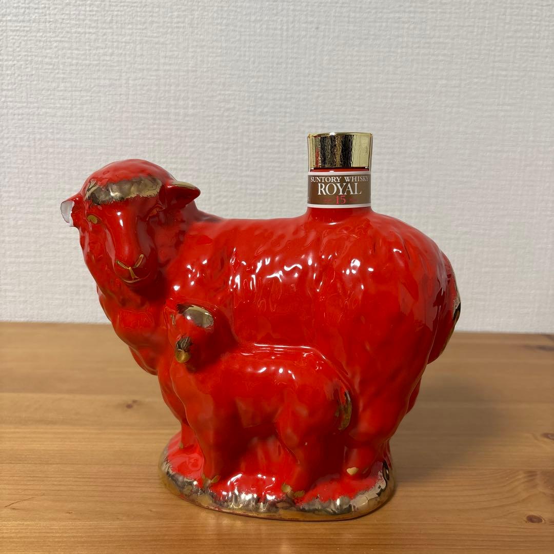 サントリーウイスキー　ローヤル15年　2003 赤干支　陶器ボトル　未開封