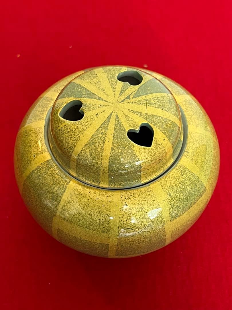 人間国宝 吉田美統 『釉裏金彩 香炉』管理Y36 真作保証