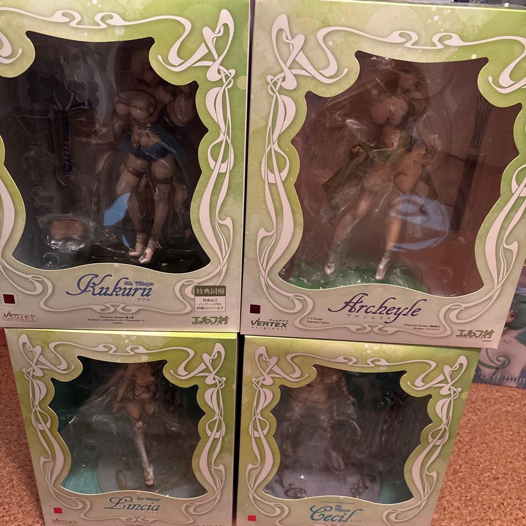 エルフ村　フィギュア　まとめセット　ククル・アルシェイル・リンシア・セシル