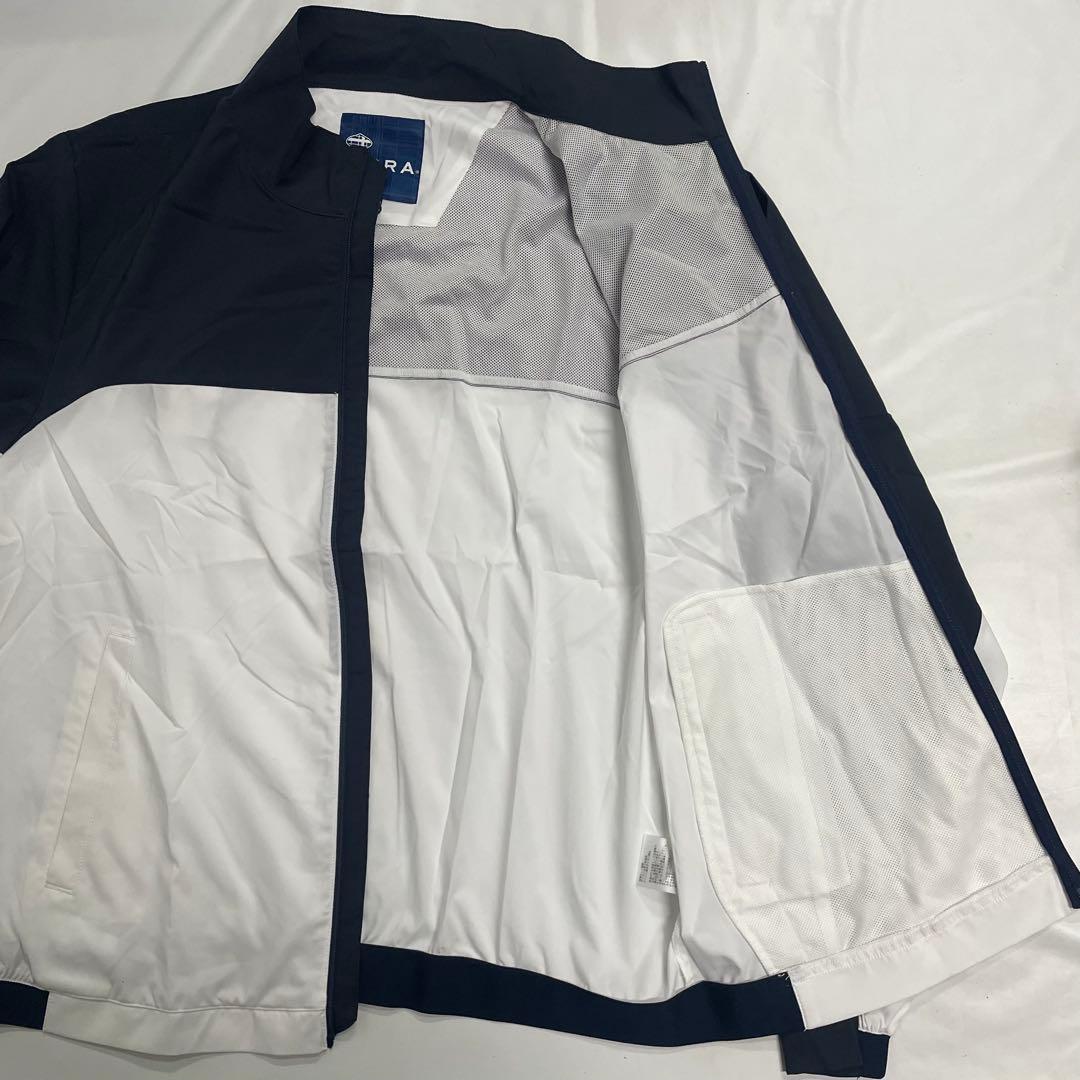 FIDRA ゴルフウェア ストレッチ ブロッキングジャケット XXL 白×紺