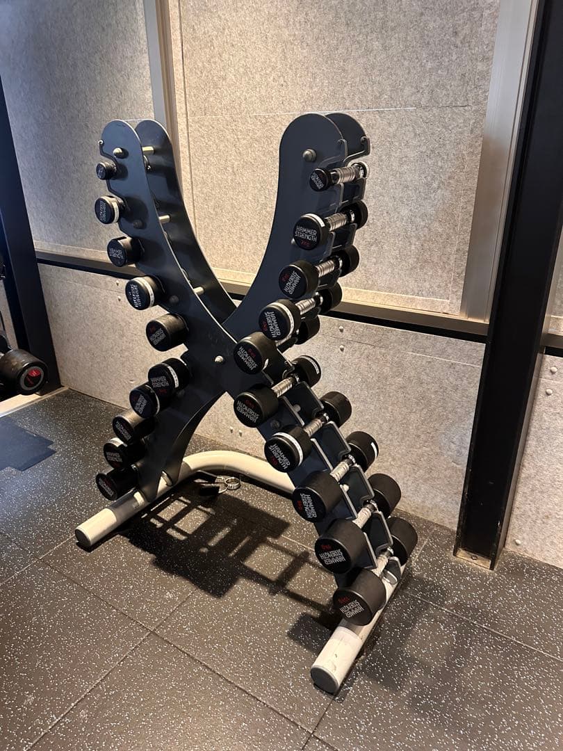 1〜10kgダンベルセット Xラック付(中古)