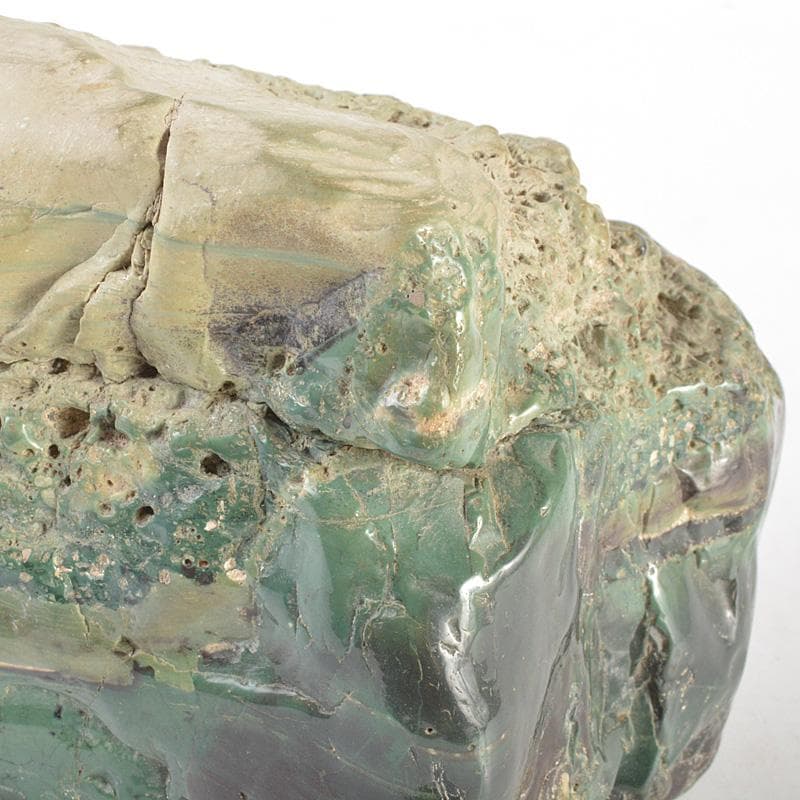 天然石　鑑賞石　翡翠石　緑石　原石　置物　重さ約3.33㎏　時代箱　VR7040