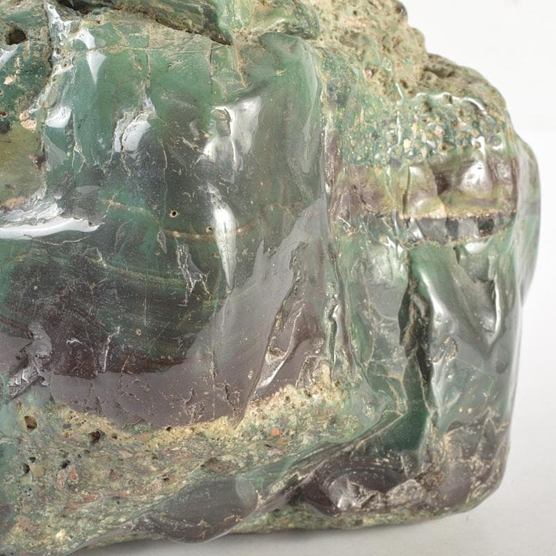 天然石　鑑賞石　翡翠石　緑石　原石　置物　重さ約3.33㎏　時代箱　VR7040