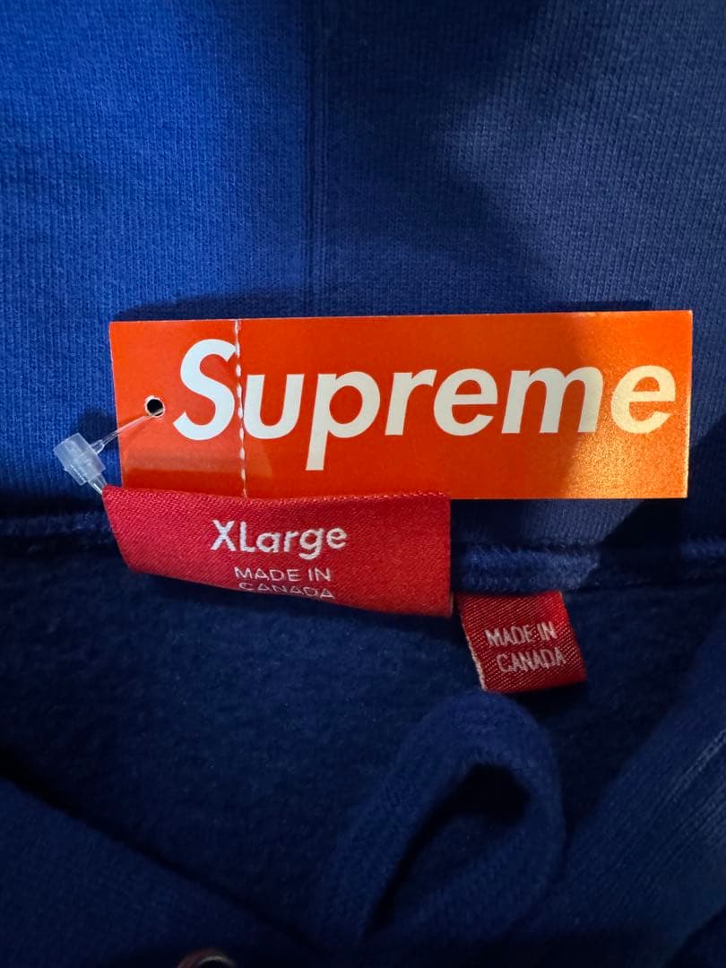 supreme シュプリーム未使用品 ツノSロゴパーカー 希少XL ブルー