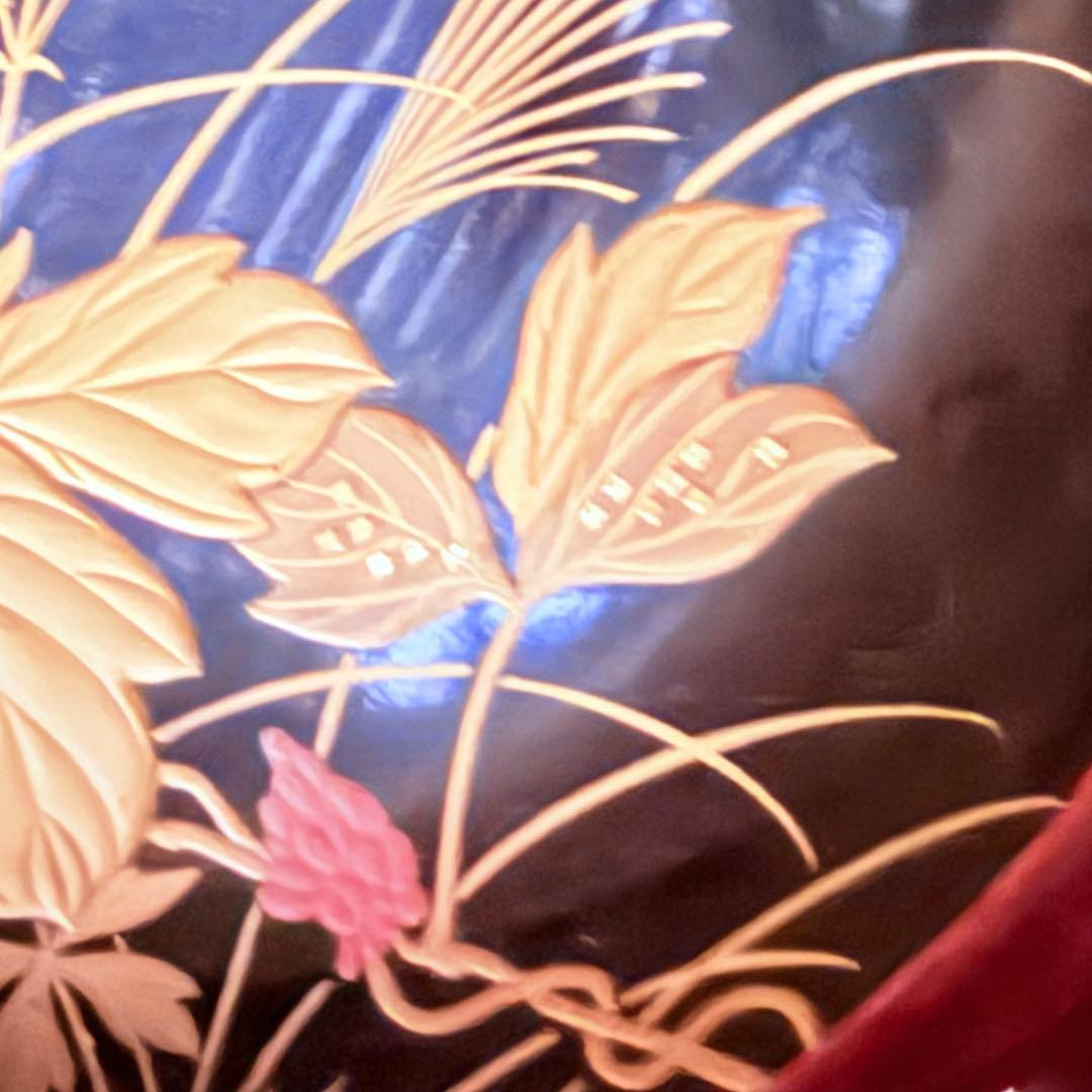 2244様感謝‼️感謝価格‼️超絶JAPAN蒔絵あけぼの❌黒 秋草蒔絵　茶懐石椀5客