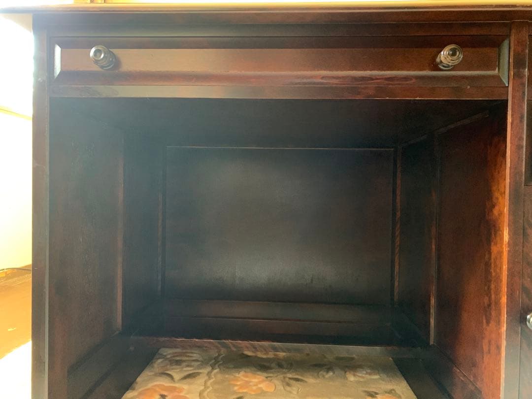 ①北海道民芸家具 片袖机　学習机