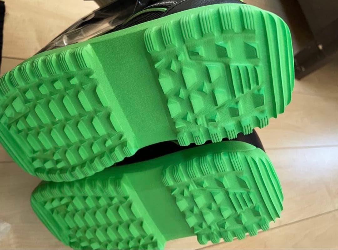 スノーボードブーツ 子ども用 ブラック/グリーン　18cm