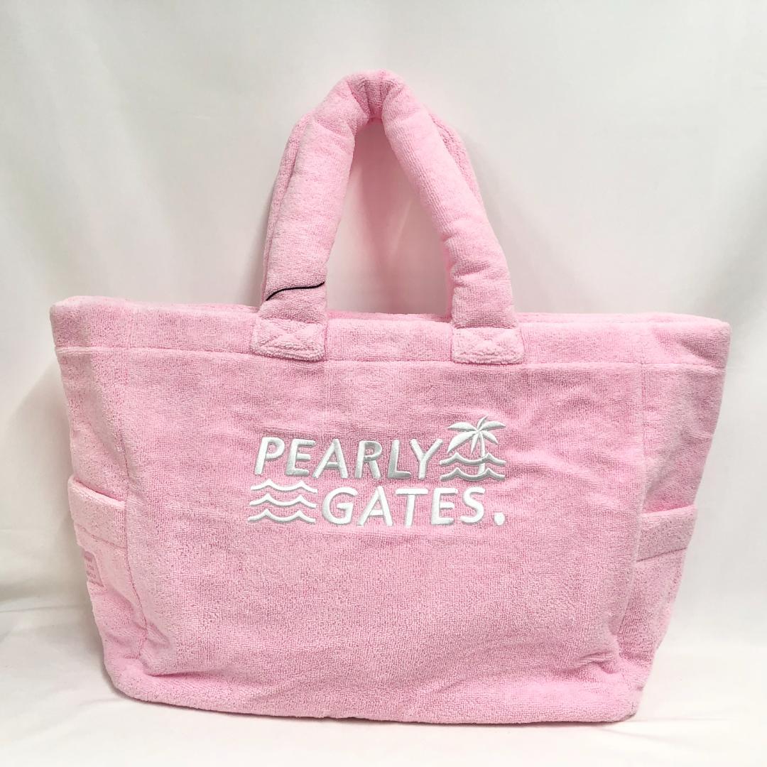 ○★新品未使用　PEARLY GATES　パイルカートバッグ（大）　ピンク系