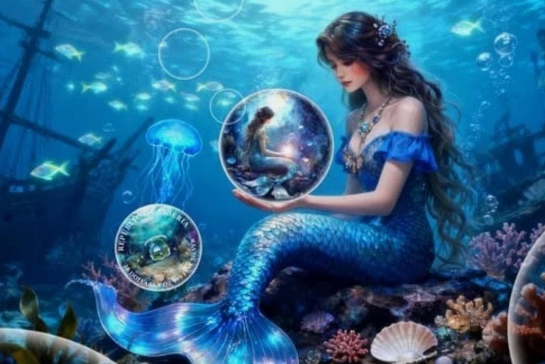 WHISPERS OF THE DEEP マーメイド 1oz 純銀貨