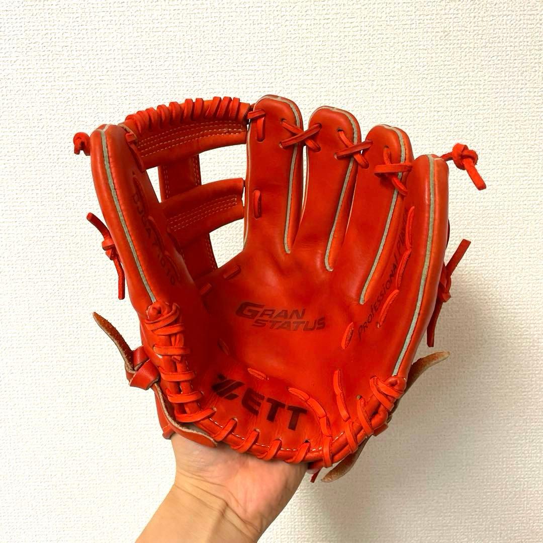 140 ZETT グランステイタス 極美品 即戦力 軟式少年 内野手用グローブ