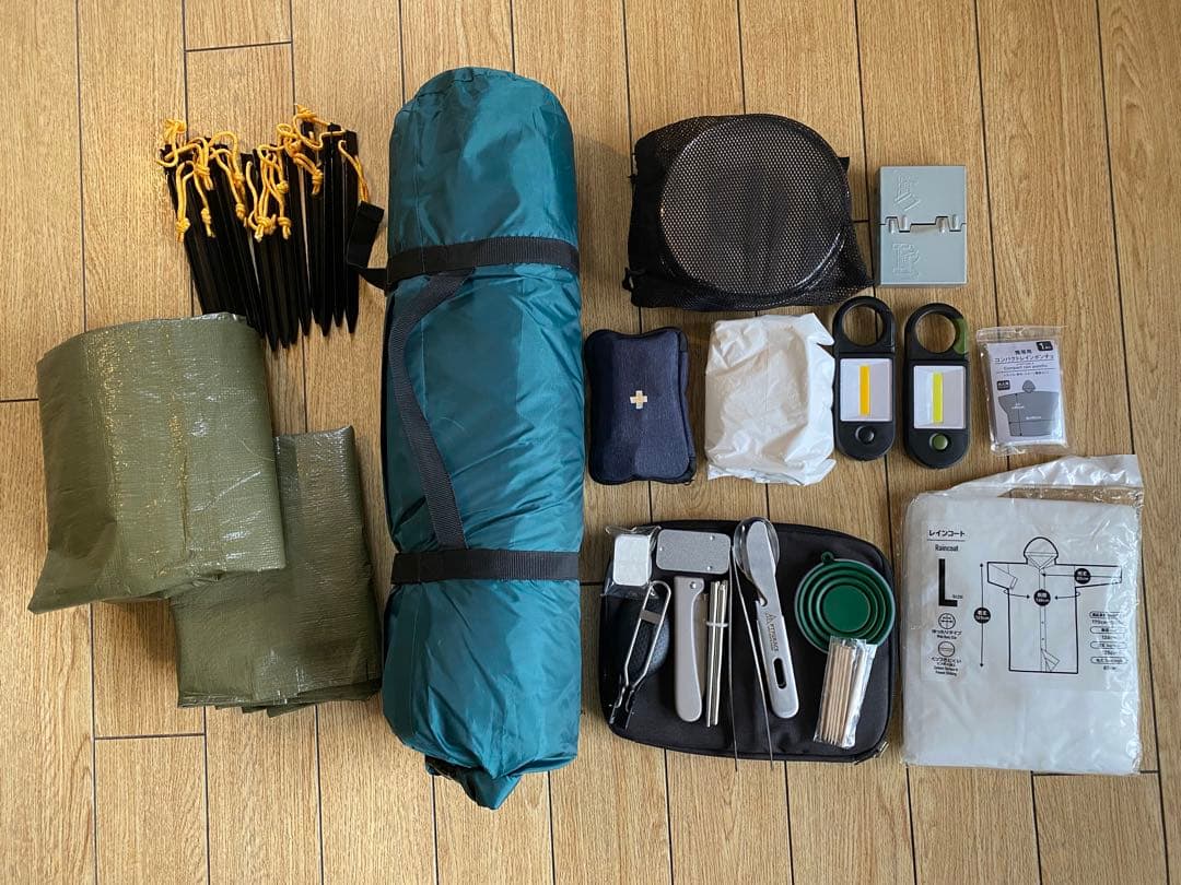 ワークマンベーシックドームテントとキャンプグッズ諸々