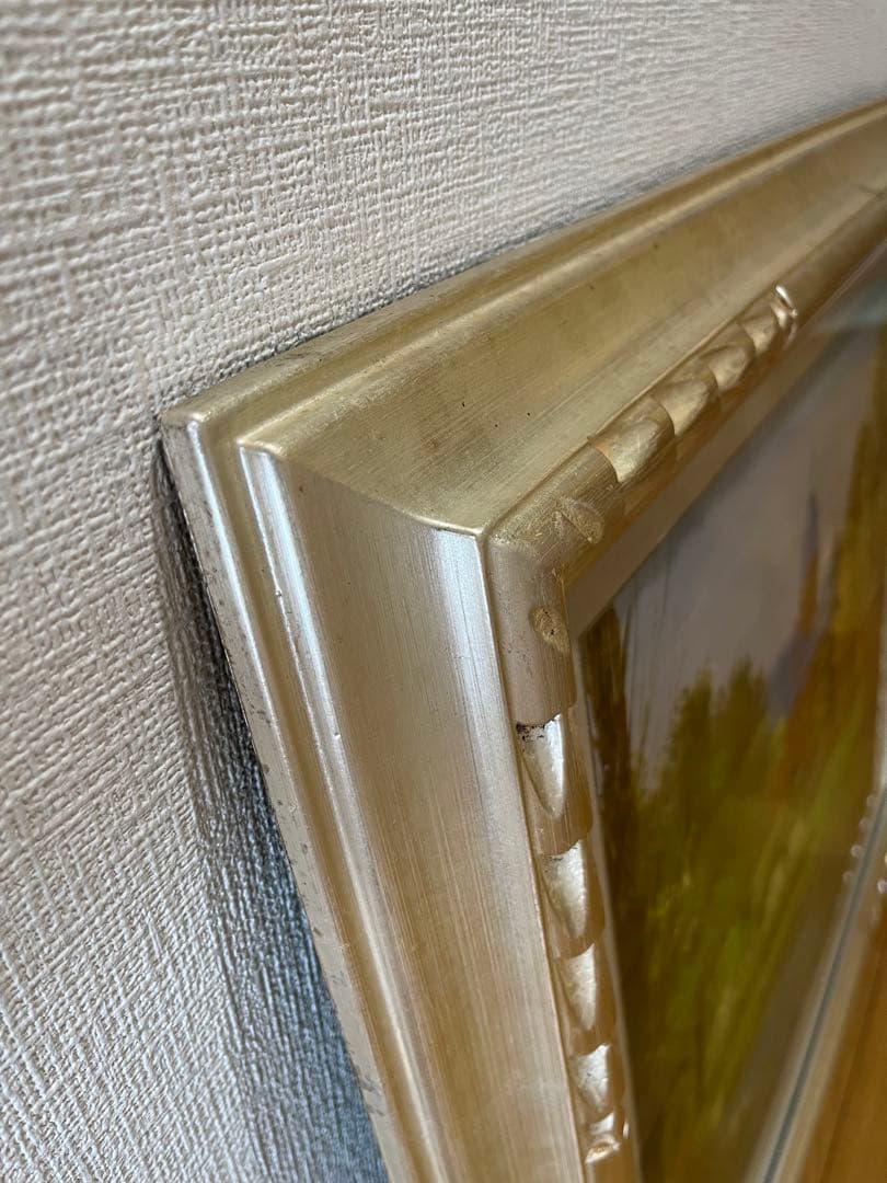 絵画　油彩画　北海道道庁　水口新一　額装【再値下げ】