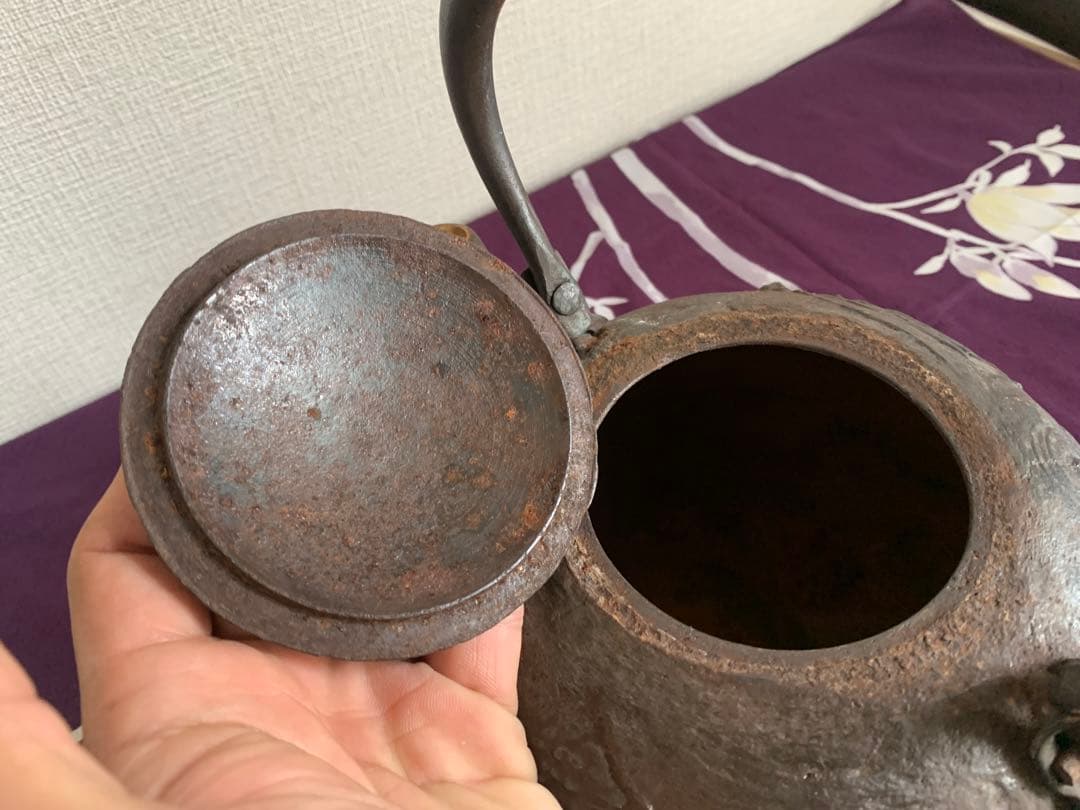 南部 名工 及川 鉄瓶 盛上龍紋