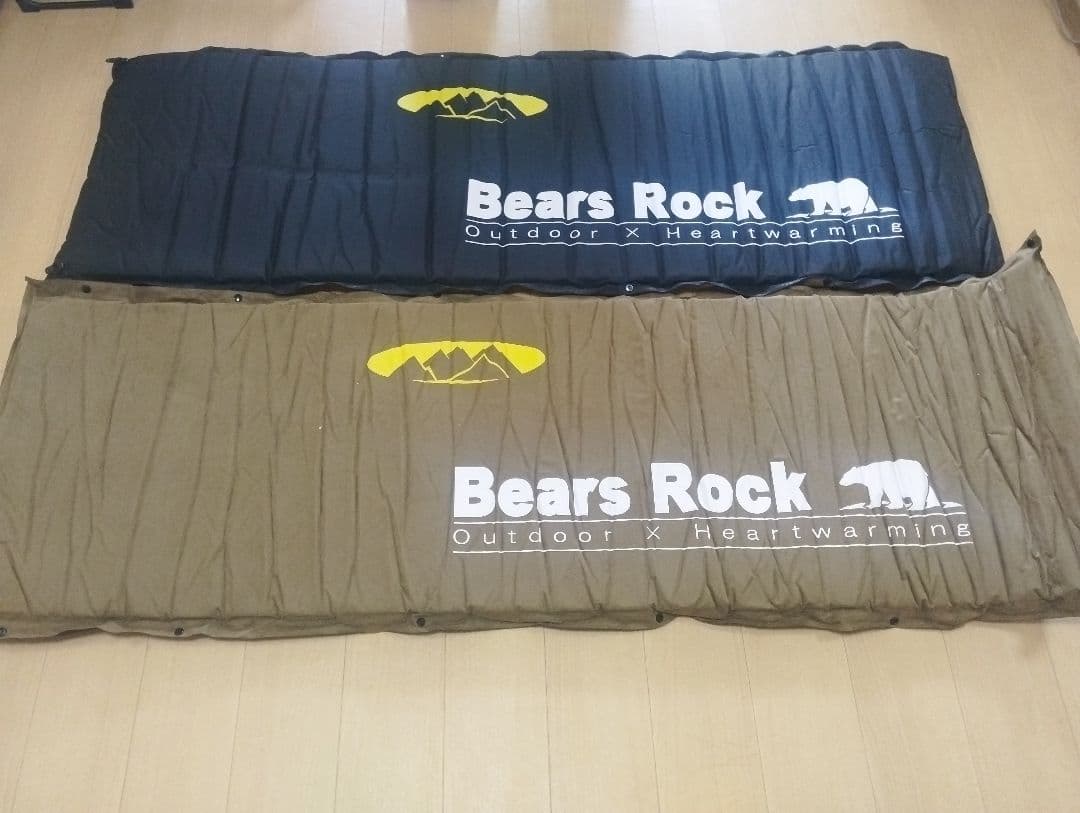 Bears Rock 自動膨張式マット ブラウン✕ブラック2点セット♪