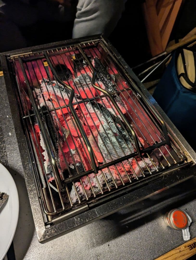 KVASS ステンレス製炭火台 ゼオール鉄板 焼鳥セット ベルモントバッグ入り