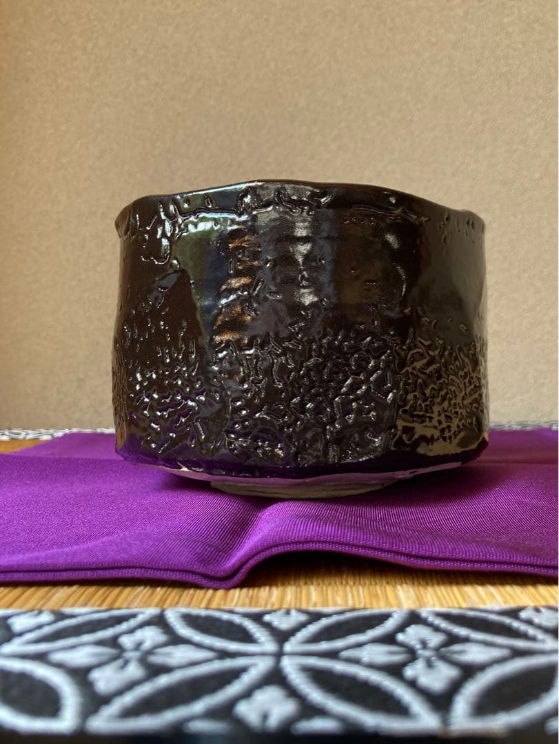 瀬戸黒茶盌　加藤卓男作　国指定重要無形文化財保持者　本物保証