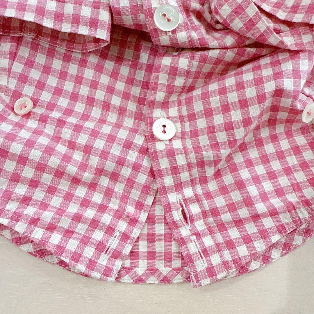 アトリエGG チェックシャツ　ピンク