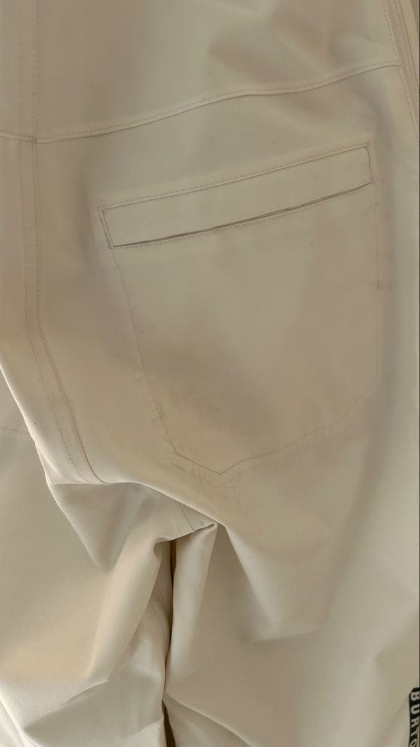 バートン　Burton ホワイト スノーボードオーバーオール　ビブパンツ